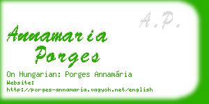 annamaria porges business card